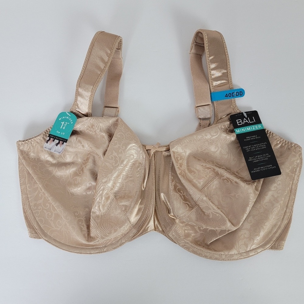 Bali NEW Women's Sz 40 DDD Nude 3562 Minimizer Underwire Bra - Picture 3 of 10